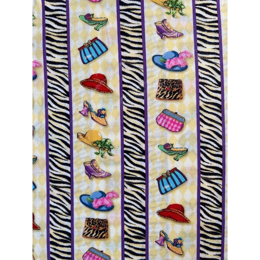 Fabric - OOP Diane Richmond Fashion Accessories and Zebra Stripe 27" L x 44" W
